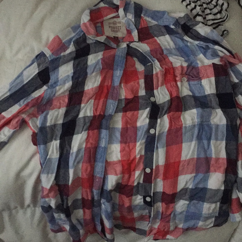 Red white and blue flannel